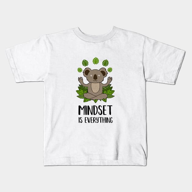 Koala Yoga, Motivational Quote, Meditation, Mindset Kids T-Shirt by dukito